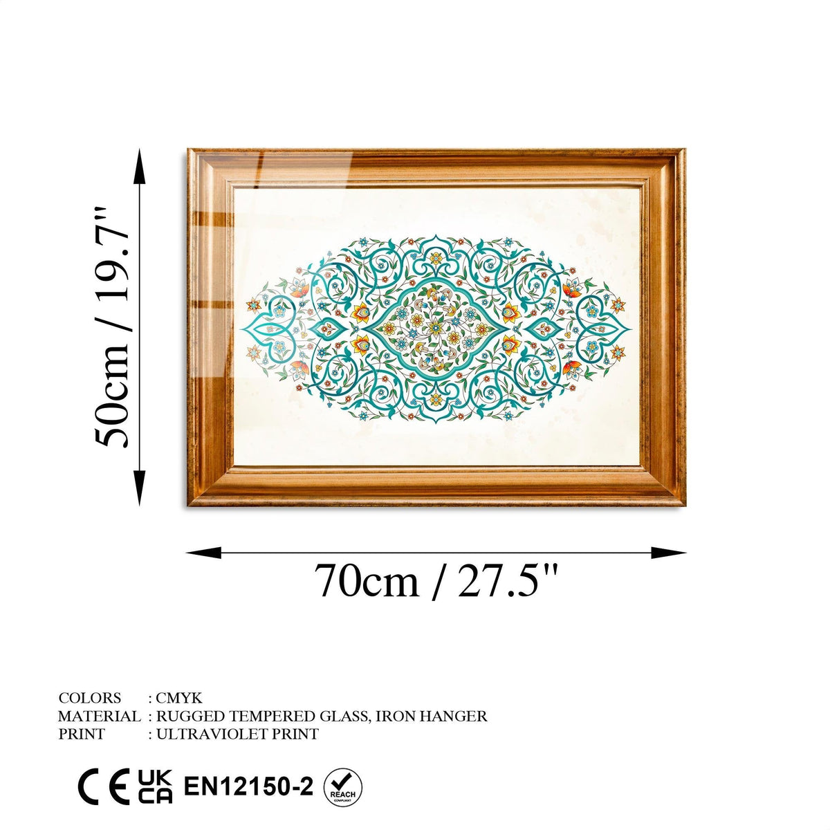 Uv-475 Baskılı Cam Dikdörtgen Duvar Tablosu 