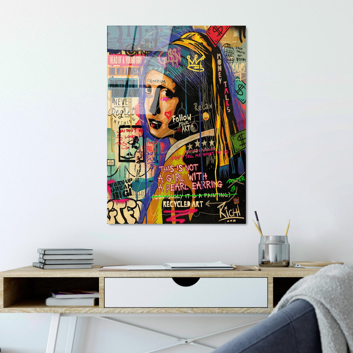 Uv-712 Baskılı Cam Dikdörtgen Duvar Tablosu 
