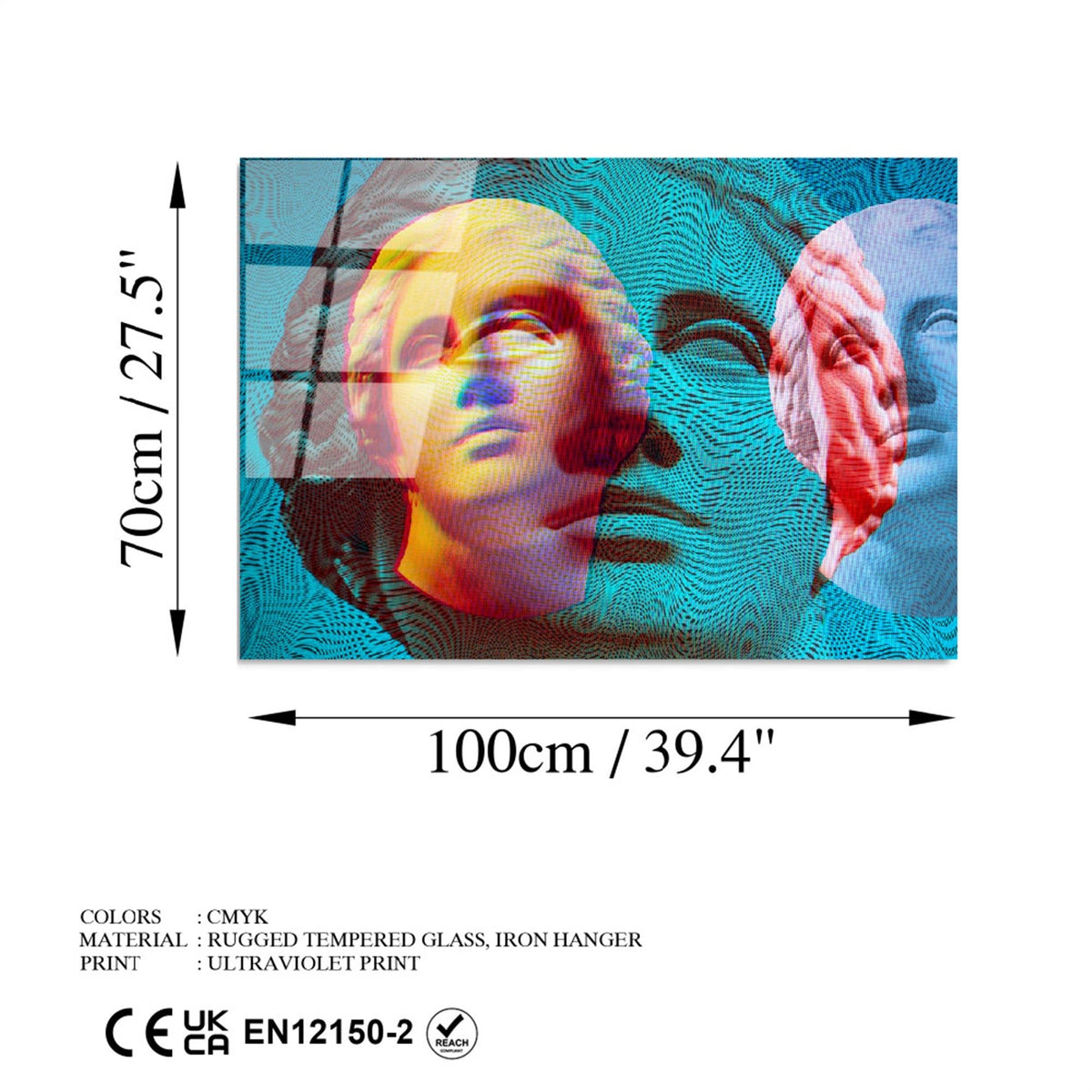 Uv-757 Baskılı Cam Dikdörtgen Duvar Tablosu 