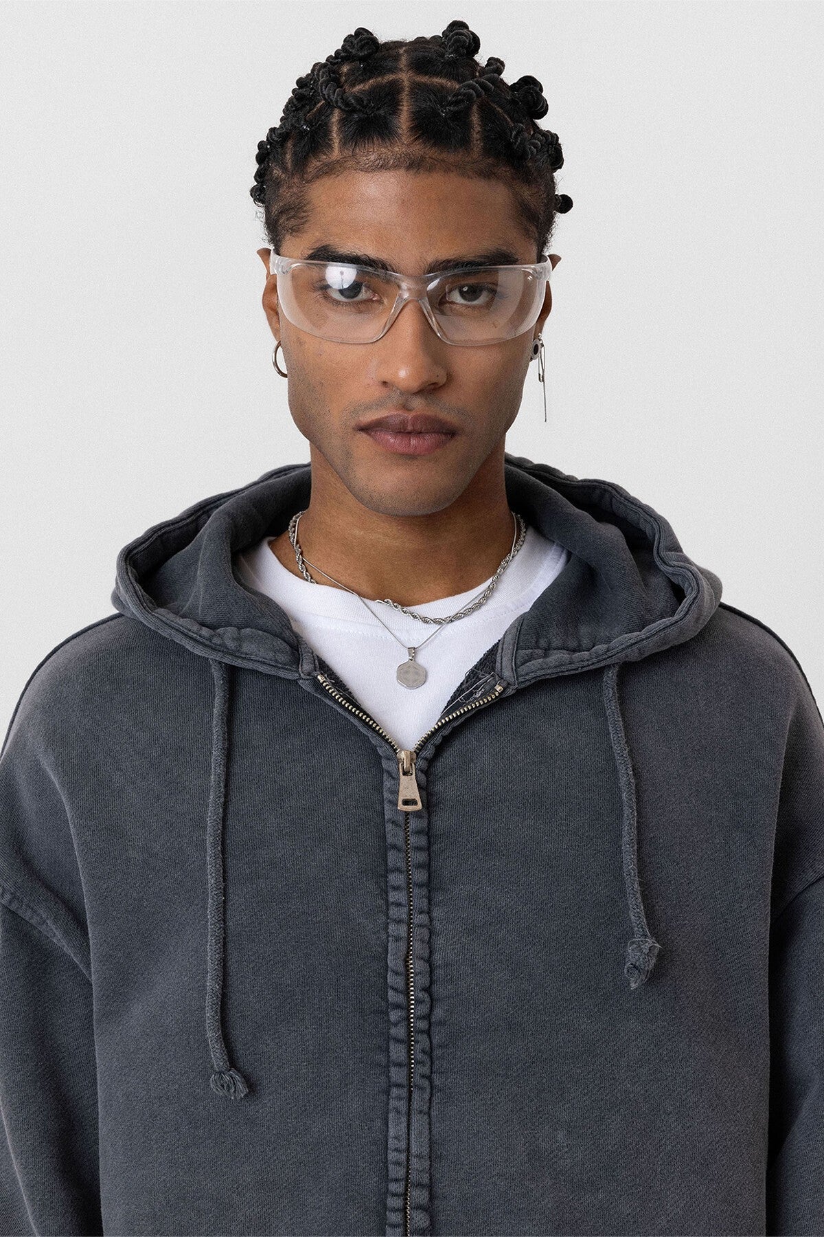 Premıum Yıkamalı Fermuarlı Oversize Sweatshirt
