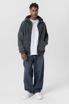 Premıum Yıkamalı Fermuarlı Oversize Sweatshirt