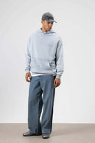 Oversize Yıkamalı Baskılı Kapüşonlu Sweatshirt