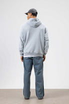 Oversize Yıkamalı Baskılı Kapüşonlu Sweatshirt