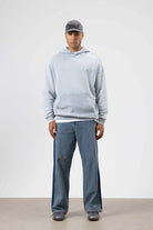 Oversize Yıkamalı Baskılı Kapüşonlu Sweatshirt