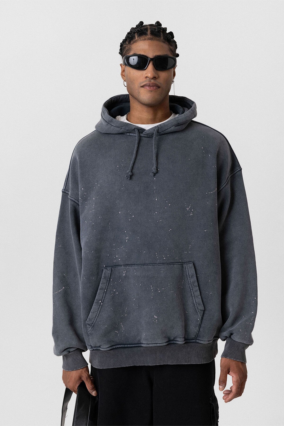Premıum Yıkamalı Kapüşonlu Oversize Sweatshirt