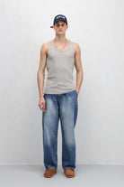 Pileli ZiNcir Detaylı Baggy Jean
