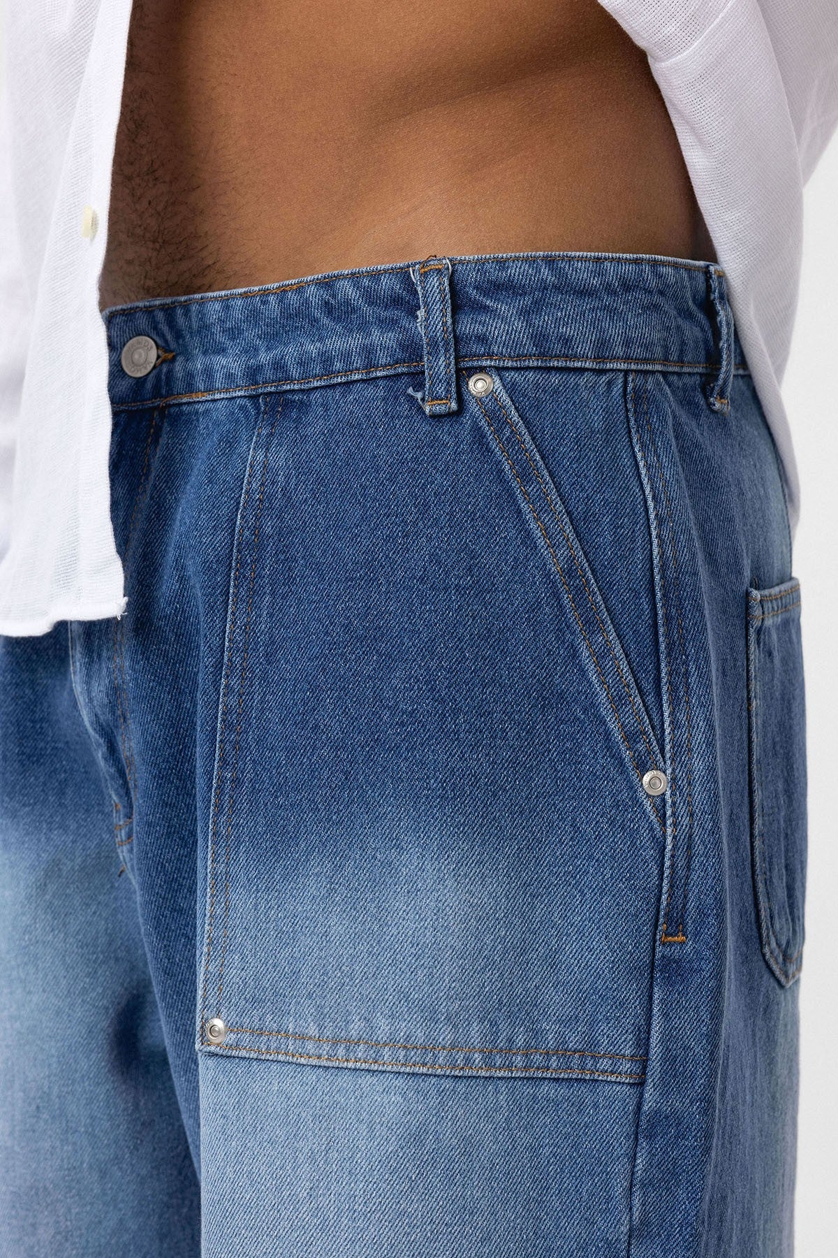 Cep Detaylı Baggy Fit Jean