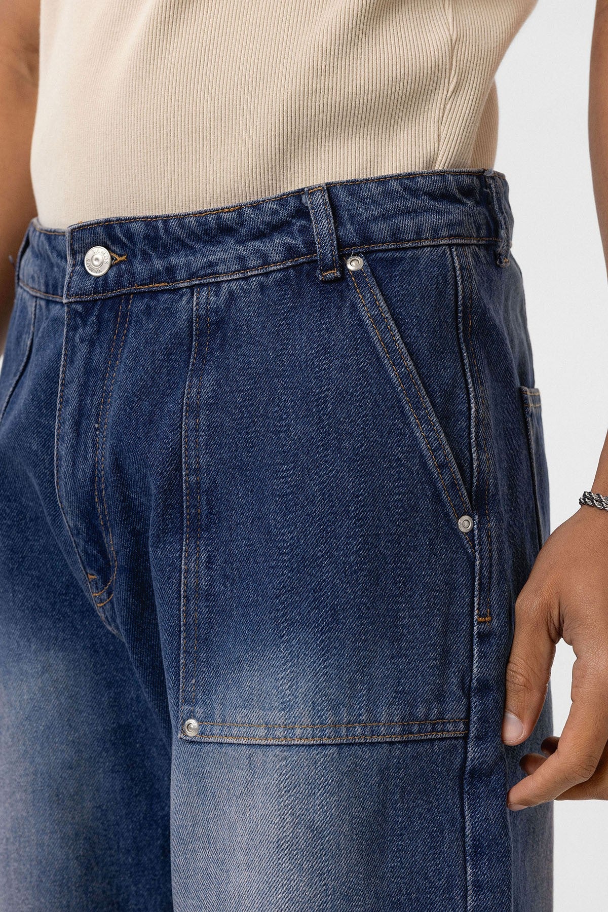 Cep Detaylı Baggy Fit Jean