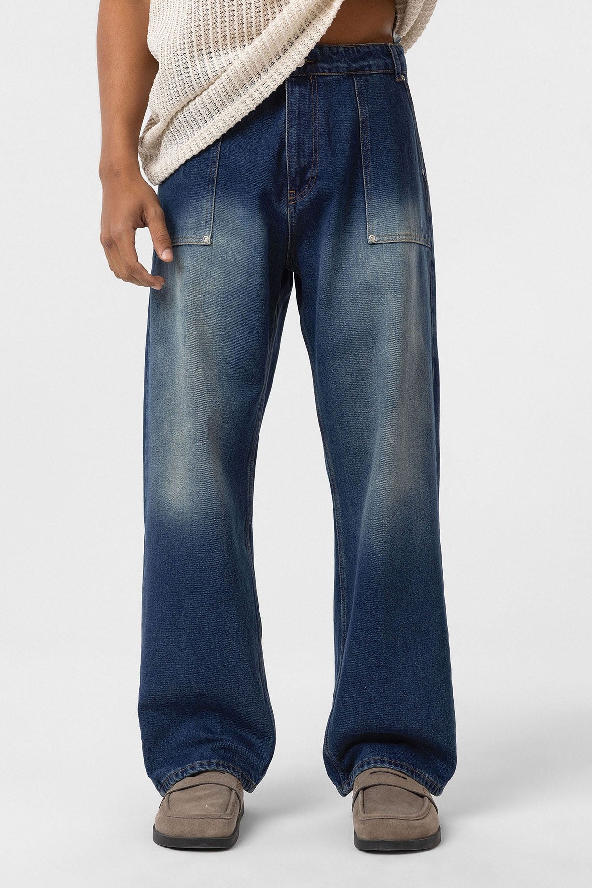 Cep Detaylı Baggy Fit Jean