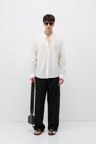 Basic Oversize Pamuk Keten Gömlek
