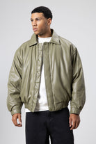 Basic Suni Deri Oversize Ceket