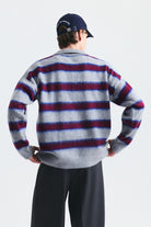 Oversize Blok Renkli Triko Kazak