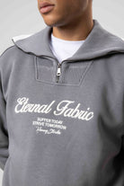 Oversize Fermuarlı Yaka Sweatshirt