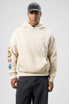Oversize Baskılı Kapüşonlu Sweatshirt
