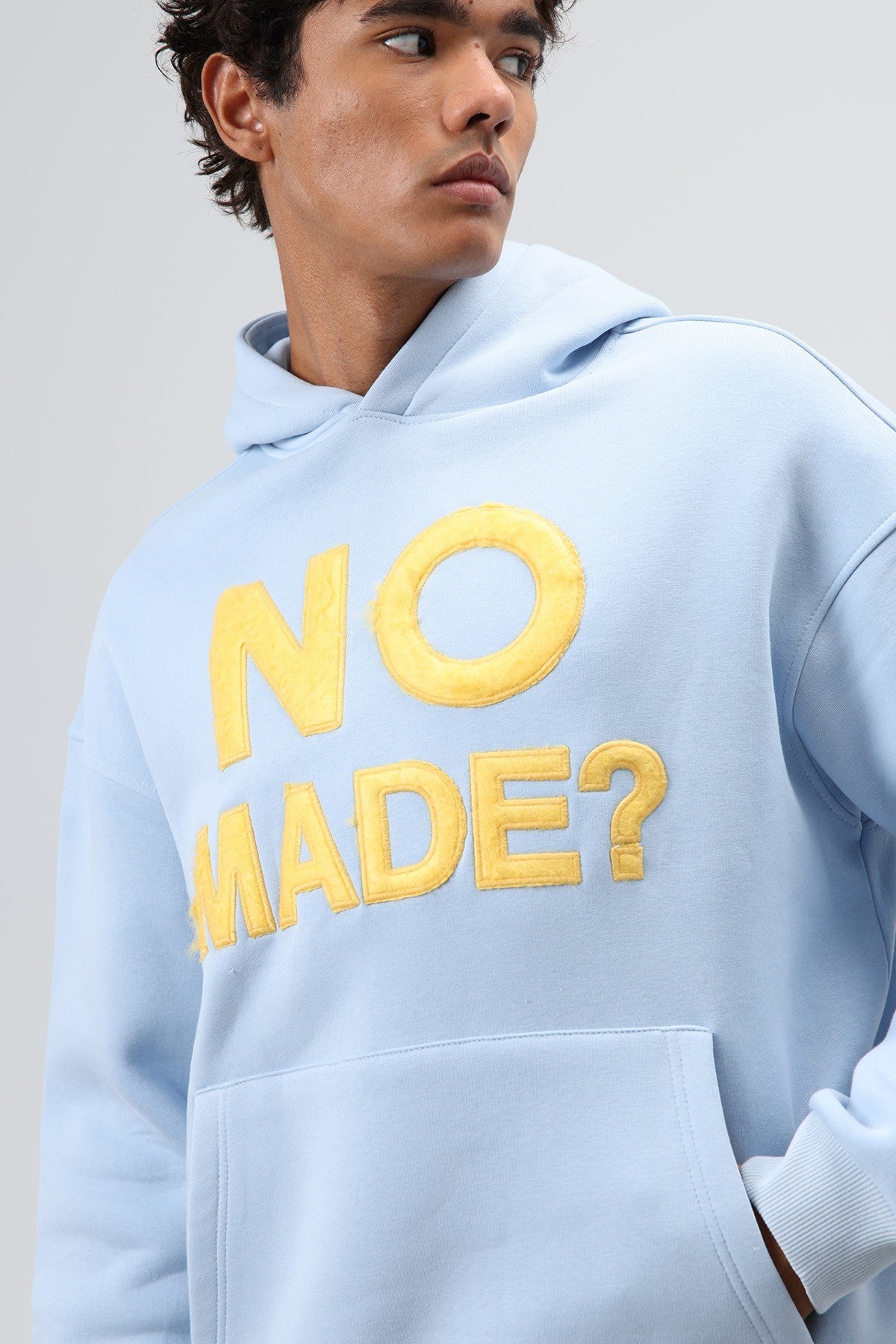Oversize Baskılı Kapüşonlu Sweatshirt