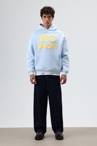 Oversize Baskılı Kapüşonlu Sweatshirt