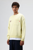 Oversize Bisiklet Yaka Cepli Sweatshirt