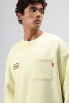 Oversize Bisiklet Yaka Cepli Sweatshirt