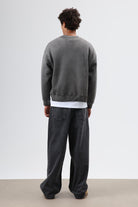 Oversize Bisiklet Yaka Cepli Sweatshirt