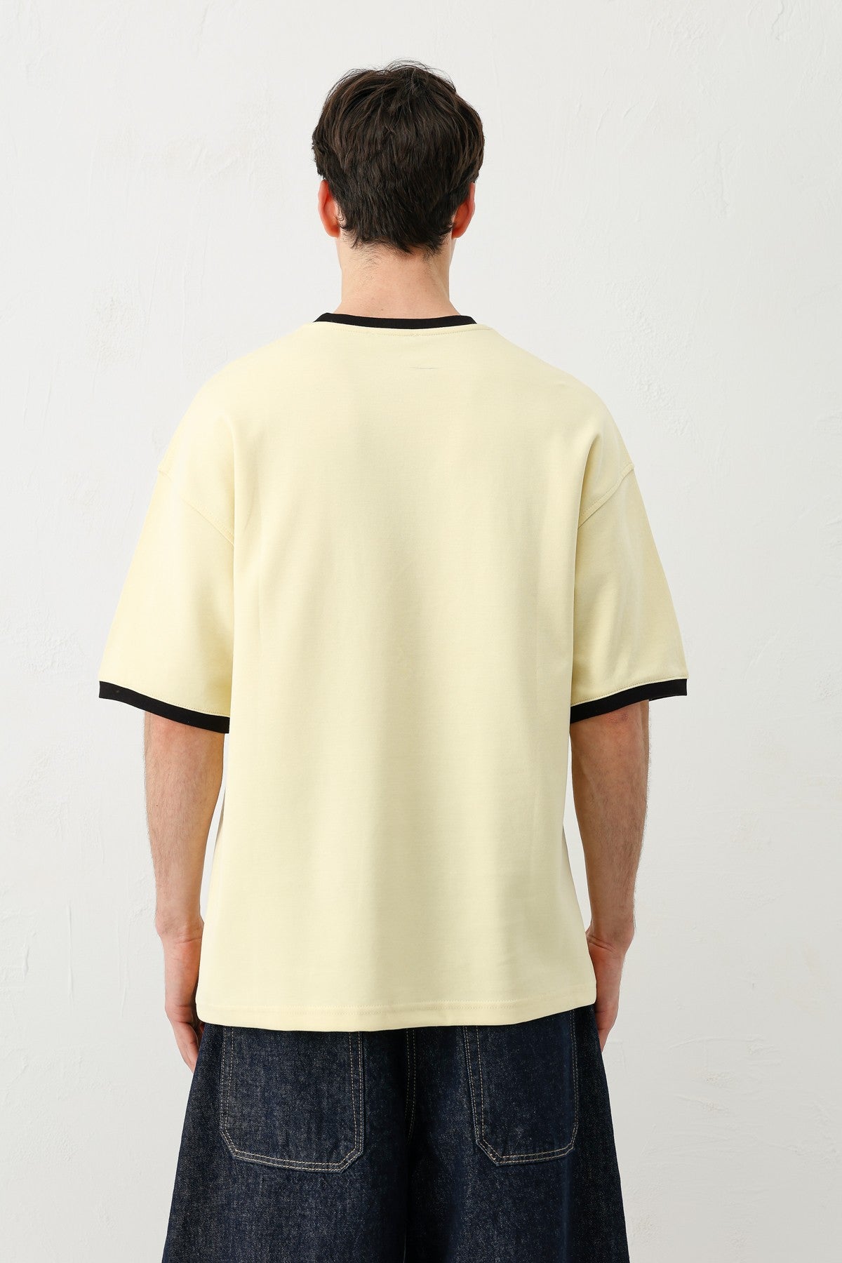 Baskılı Bisiklet Yaka Oversize Tişört
