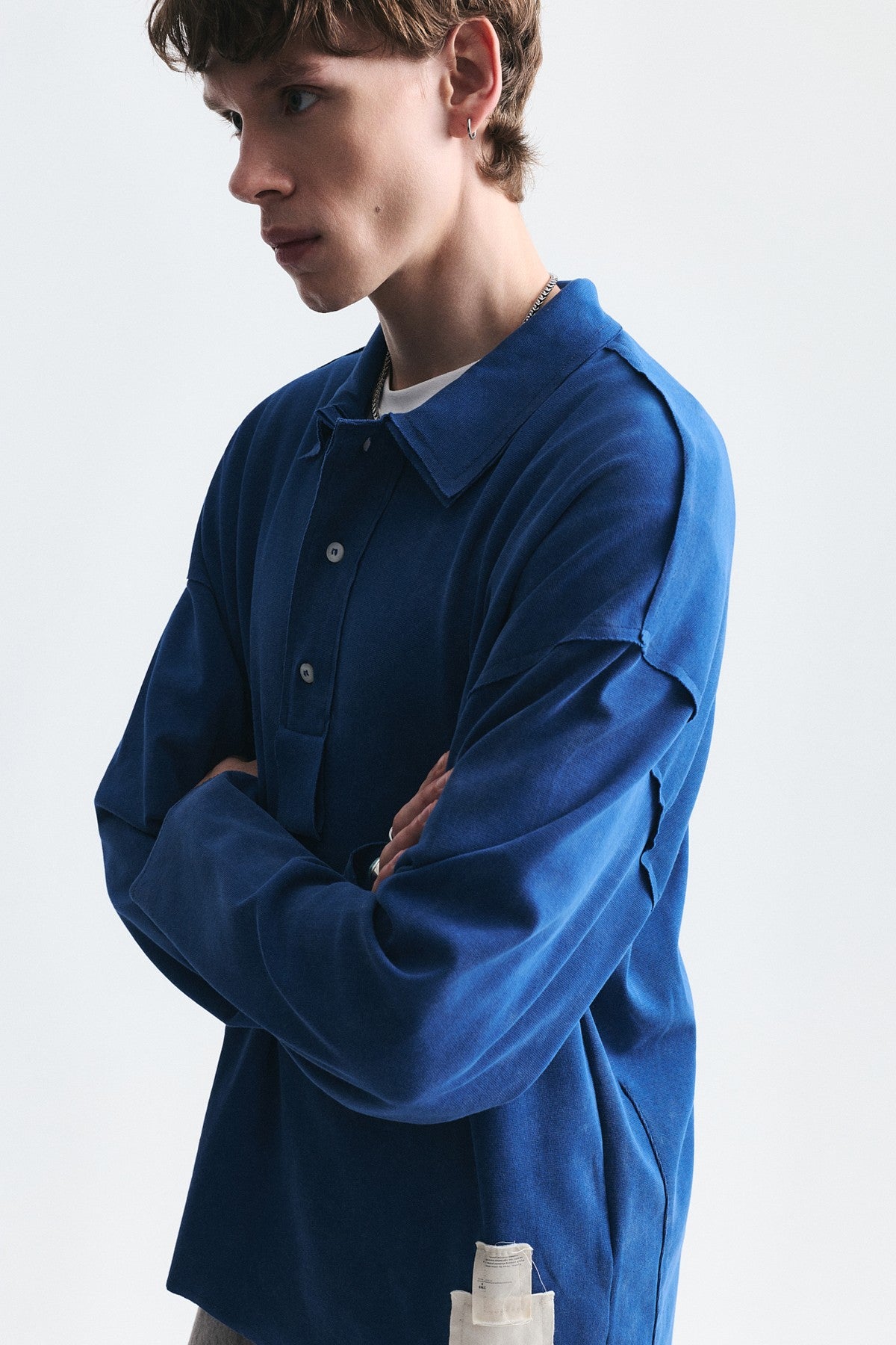 Relax Fit Polo Yaka Sweatshirt