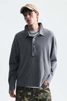 Relax Fit Polo Yaka Sweatshirt