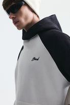 Renk Bloklu Kapüşonlu Sweatshirt
