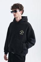 Boxy Fit Yazılı Kapüşonlu Sweatshirt