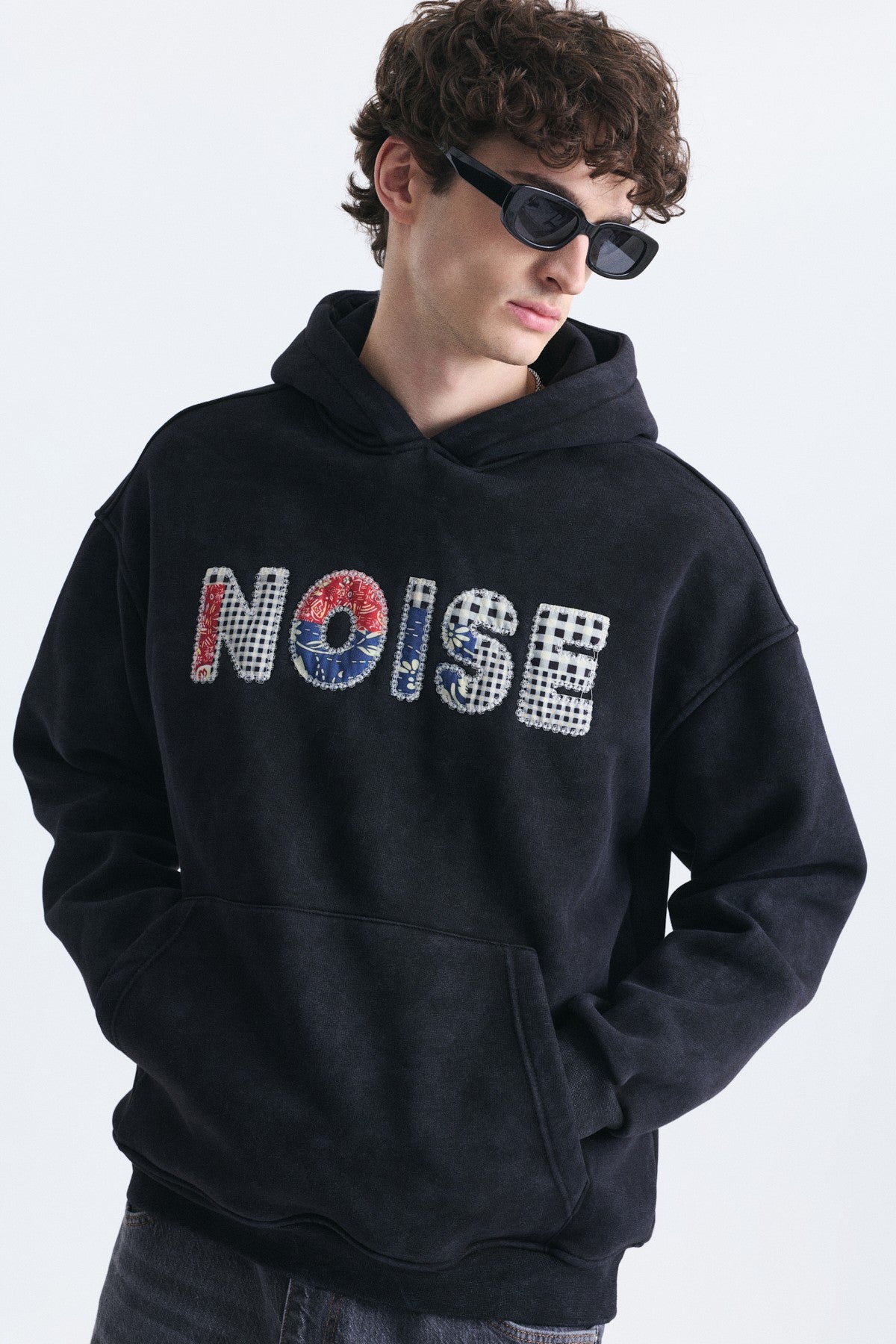 Nakışlı Oversize Kapüşonlu Sweatshirt