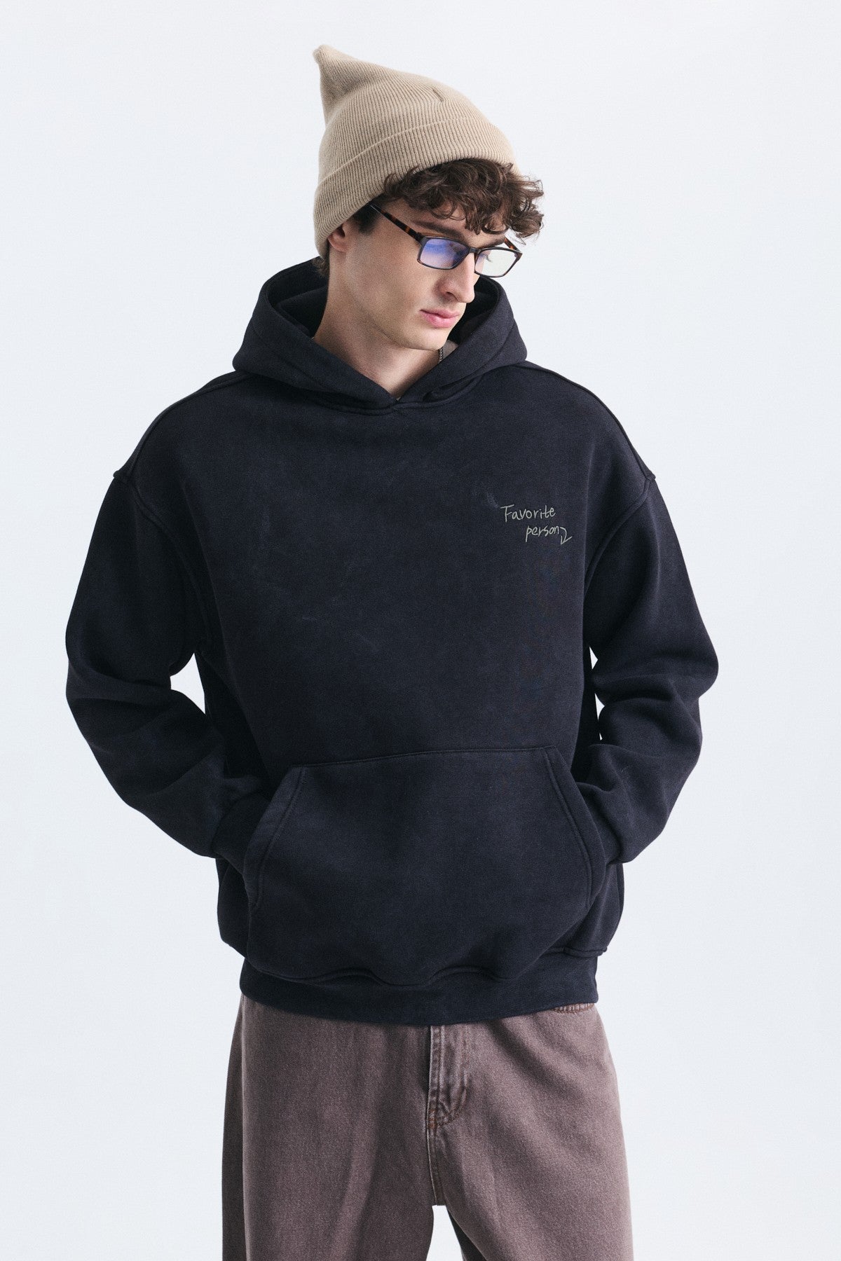 Oversize Sırt Baskılı Sweatshirt