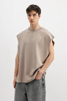 Oversize Kolsuz Basic Tişört