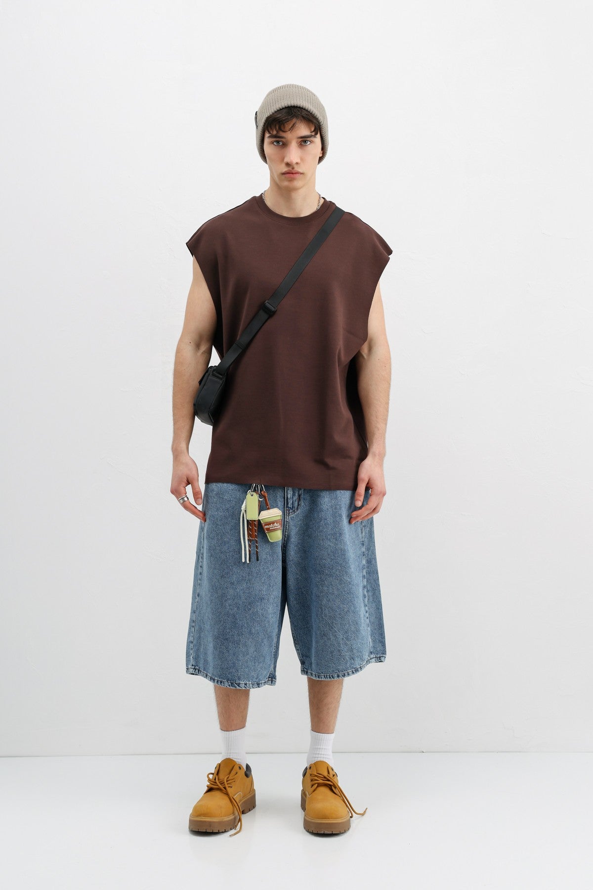 Oversize Kolsuz Basic Tişört