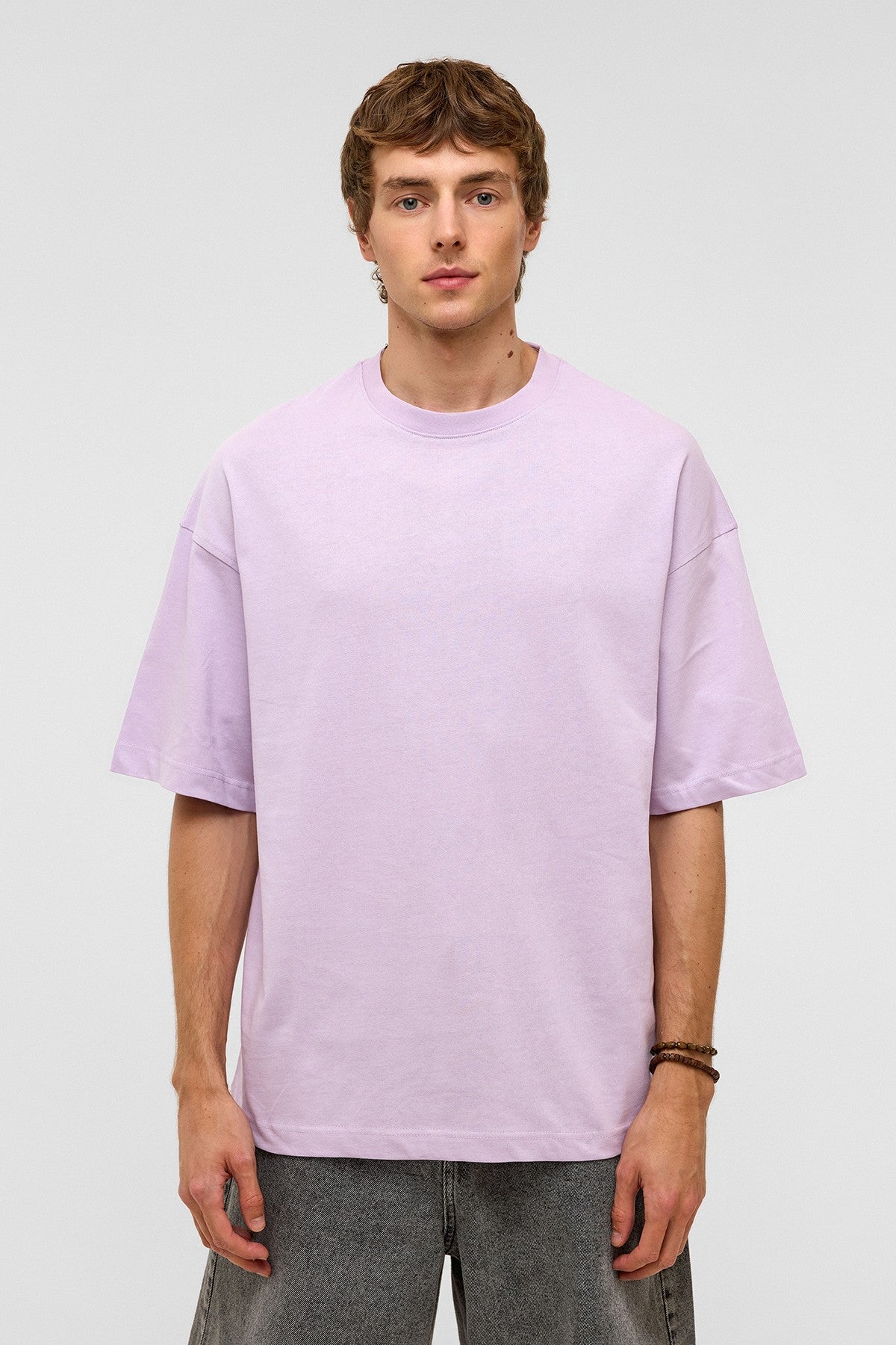Basic Oversize Bisiklet Yaka Tişört