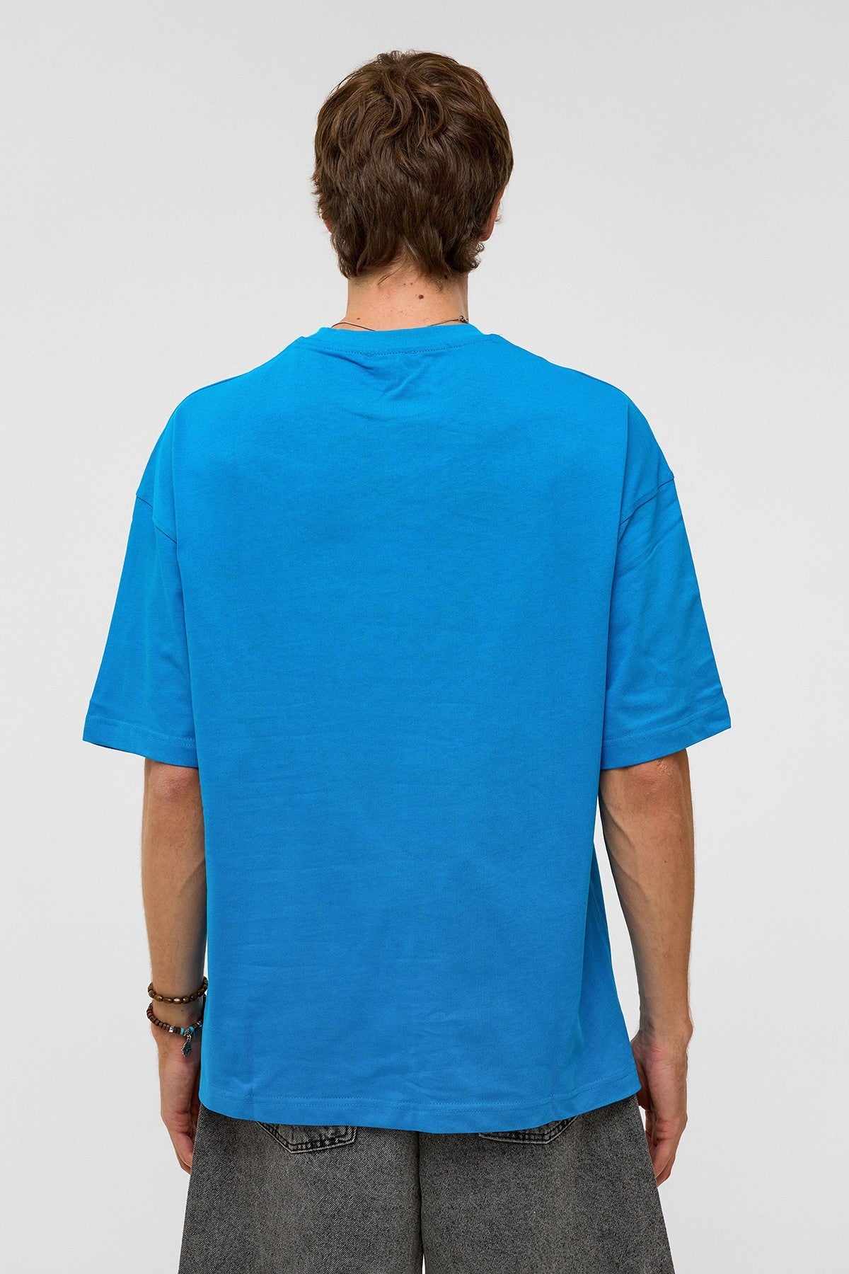 Basic Oversize Bisiklet Yaka Tişört