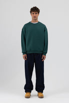 Basic Bisiklet Yaka Oversize Sweatshirt