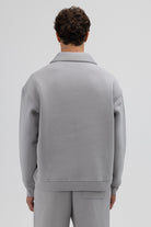 Oversize Fermuarlı Dik Yaka Sweatshirt