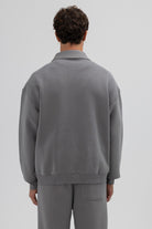 Oversize Fermuarlı Dik Yaka Sweatshirt