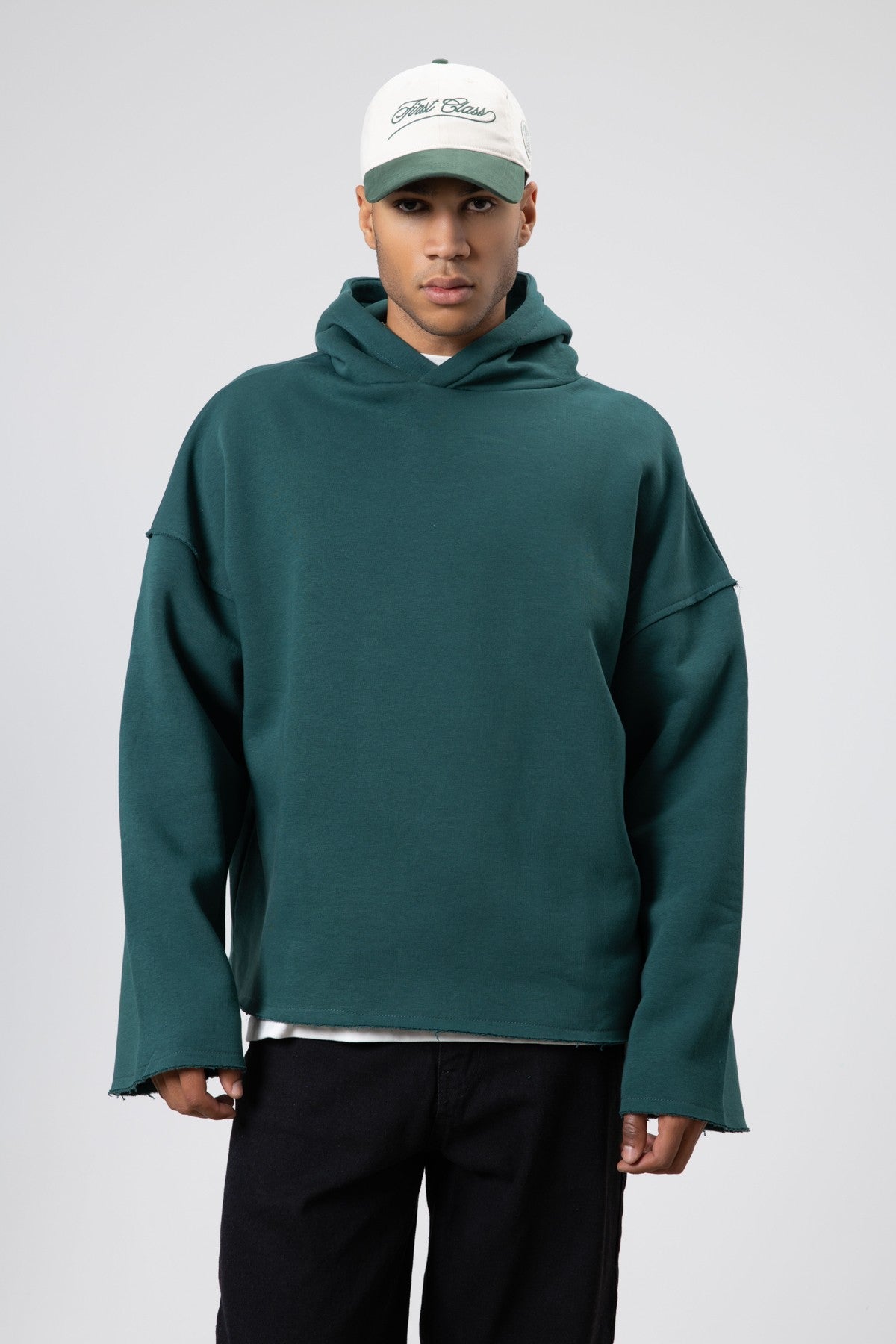 Basic Oversize Dikişsiz Kapüşonlu Sweatshirt
