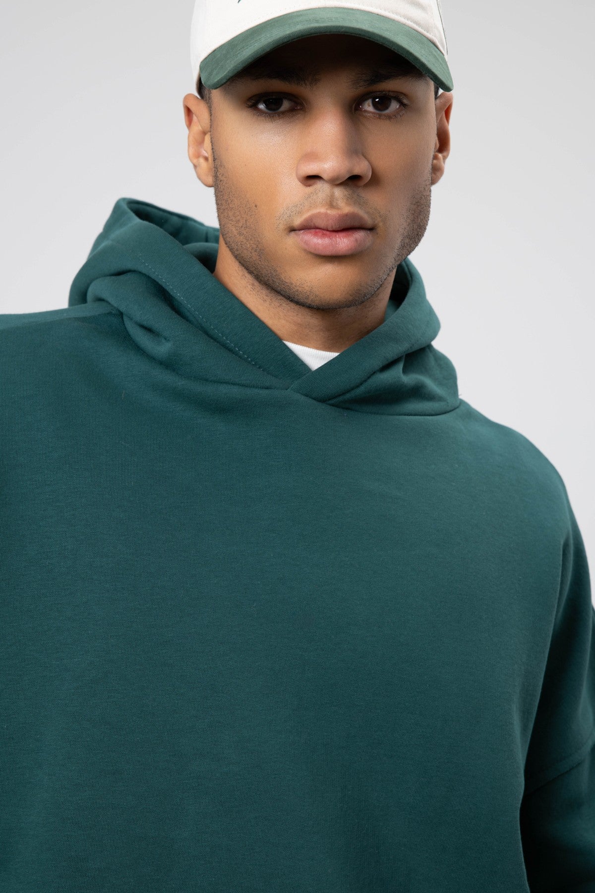 Basic Oversize Dikişsiz Kapüşonlu Sweatshirt
