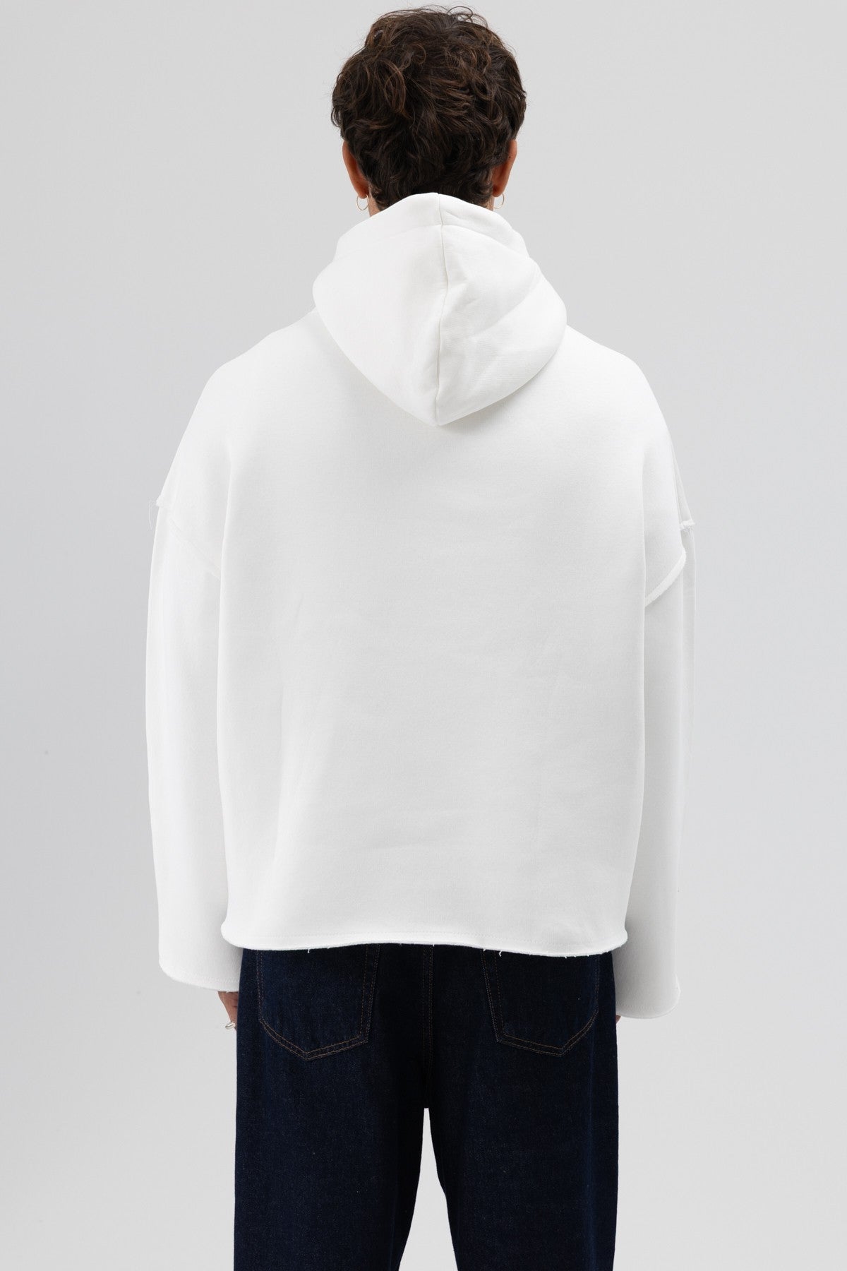 Basic Oversize Dikişsiz Kapüşonlu Sweatshirt