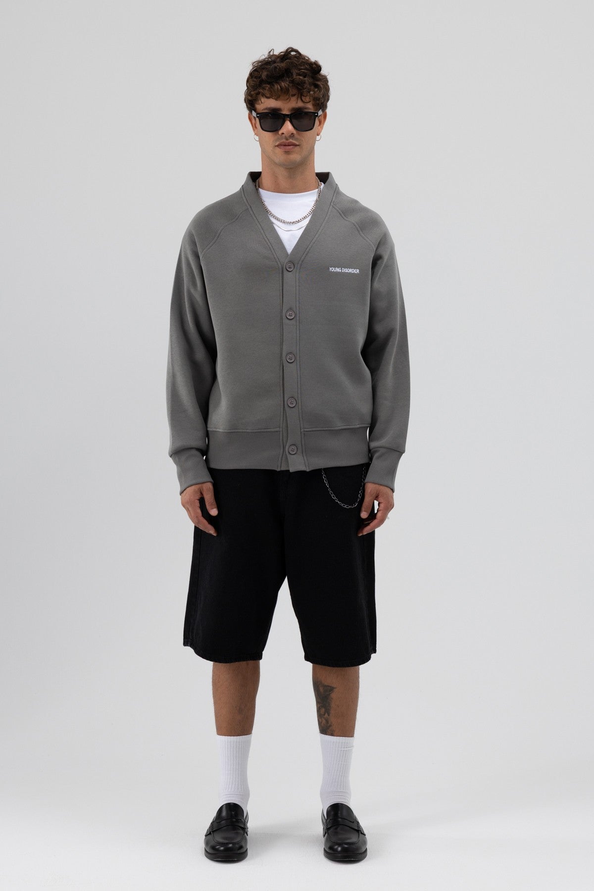 Oversize Düğmeli Sweatshirt