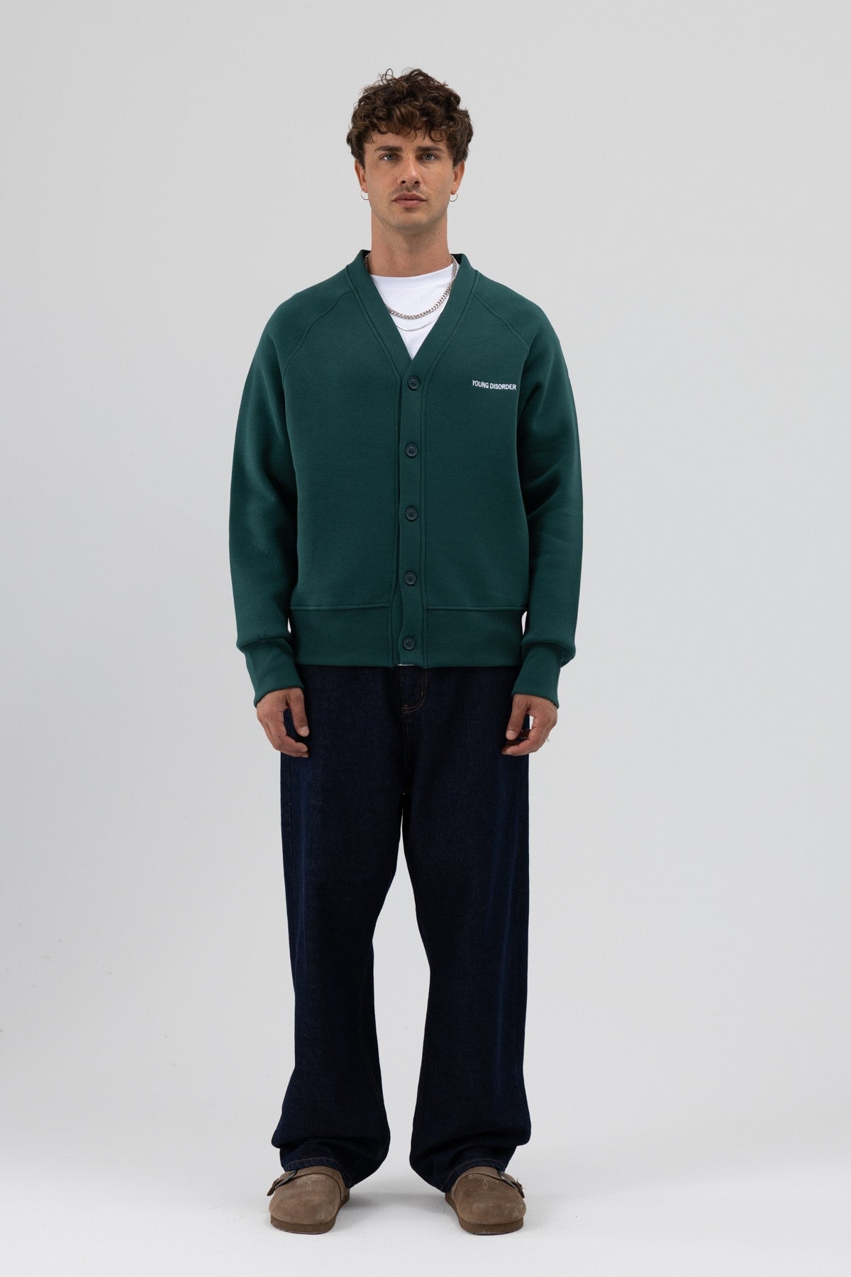 Oversize Düğmeli Sweatshirt