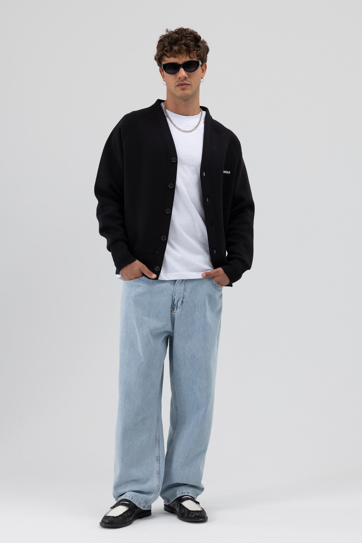 Oversize Düğmeli Sweatshirt