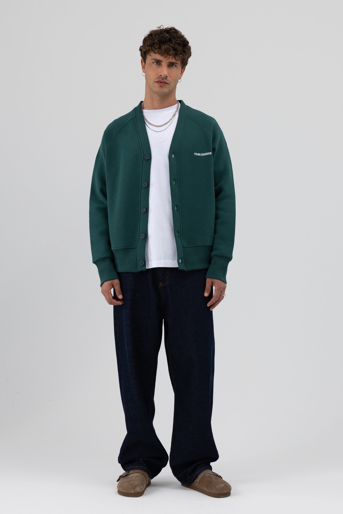 Oversize Düğmeli Sweatshirt