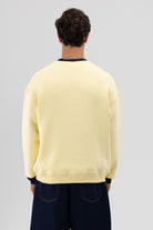 Oversize Bisiklet Yaka Baskılı Sweatshirt