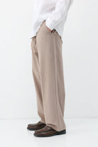 Bel Lastikli Baggy Fit Keten Pantolon
