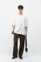 Bel Lastikli Baggy Fit Keten Pantolon