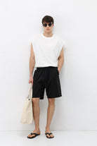 Oversize Keten Şort