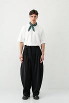 Barrel Fit Tailored Fit Kemerli Pantolon