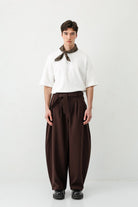 Barrel Fit Tailored Fit Kemerli Pantolon